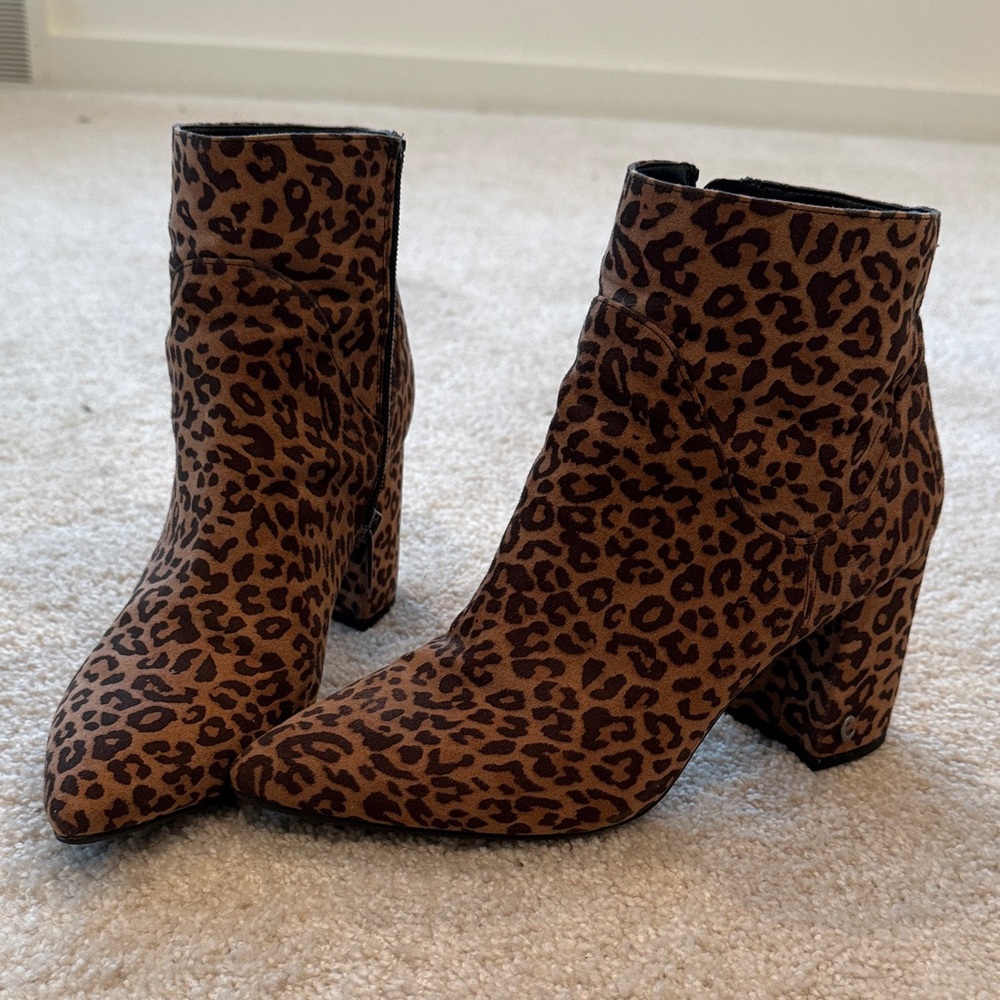 Circus by Sam Edelman Brown Leopard Ankle Boots